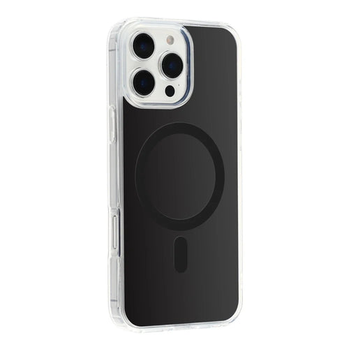 For iPhone 16 Pro Magnetic Case PC + TPU Drop-Resistant Protective Phone Cover - Black - 1