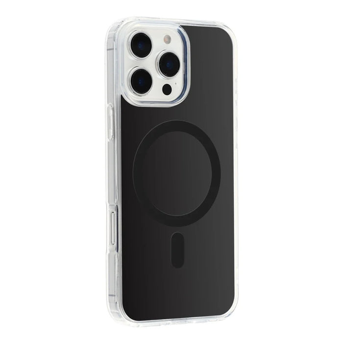 For iPhone 16 Pro Max Magnetic Case PC + TPU Drop-Resistant Protective Phone Cover - Black - 1