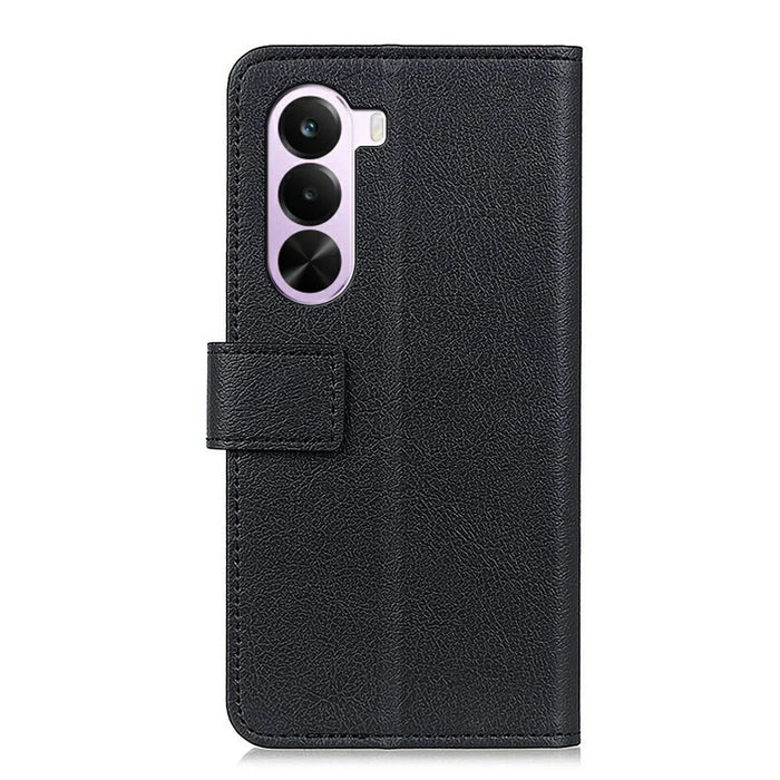 For OnePlus Nord CE6 Lite 5G Case PU Leather Stand Wallet Phone Cover - Black - 7