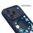MUTURAL For iPhone 17 Pro Magnetic Case Flower Pattern Design Liquid Silicone + Glass + PC Phone Cover - Dark Blue - 6