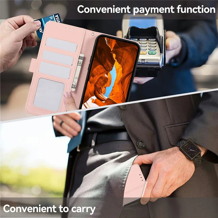 For OnePlus Nord CE6 Lite 5G Case RFID Blocking Flip Leather Phone Cover - Pink - 7