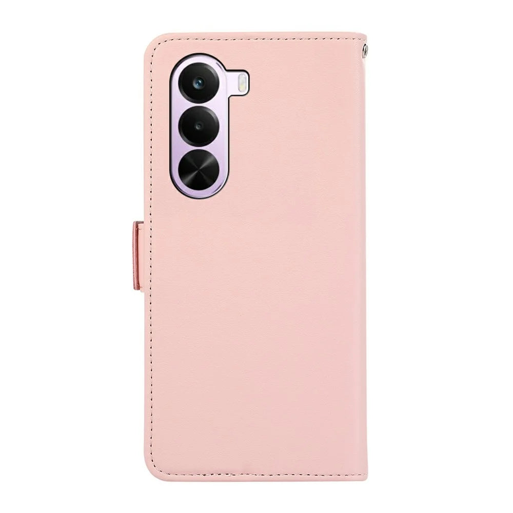 ABEEL For OnePlus Nord CE6 Lite 5G Case Leather Phone Cover with RFID Blocking Wallet - Pink - 7