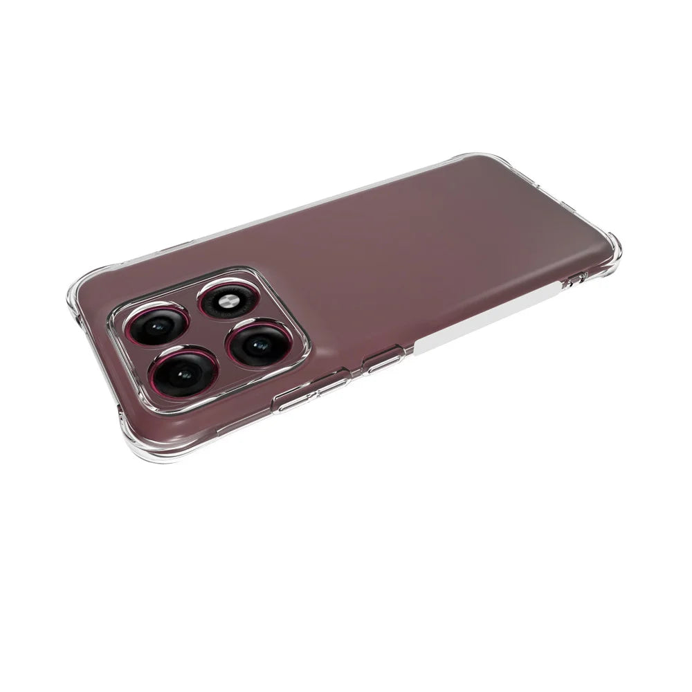WANLONFENG for Motorola Edge 70 Pro 5G WL2 Series TPU Case 2.0mm Phone Cover with 2Pcs Tempered Glass Films - Transparent - 4