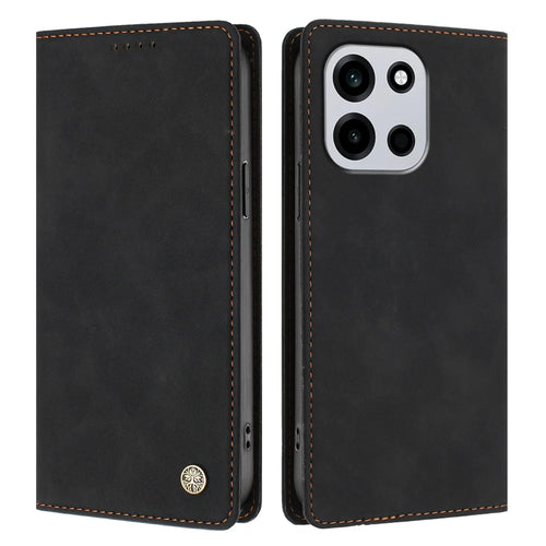 For OnePlus Nord CE6 5G / Nord 6 5G / Turbo 6V 5G / Turbo 6 5G Case HX RFID Blocking Wallet Stand Leather Flip Phone Cover - Black - 1