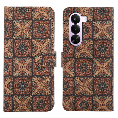 For OnePlus Nord CE6 Lite 5G Leather Wallet Case Bohemian-style TPU PU Phone Cover with Stand - Hearts - 1