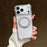 For iPhone 18 Pro Max / 17 Pro Max Magnetic Case Rhinestones Decor Ring Kickstand PC + TPU Clear Phone Cover - Transparent - 1