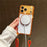 For iPhone 18 Pro Max / 17 Pro Max Magnetic Case Ring Kickstand PC + TPU Rhinestones Decor Phone Cover with Shoulder Strap - Orange - 3