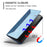 For Samsung Galaxy S26 FE Leather Case Skin Touch Color Splicing RFID Blocking Wallet Stand Phone Cover - Dark Blue / Blue - 2