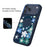 MUTURAL For iPhone 17 Pro Max Magnetic Case Flower Pattern Design Liquid Silicone + Glass + PC Phone Cover - Dark Blue - 4