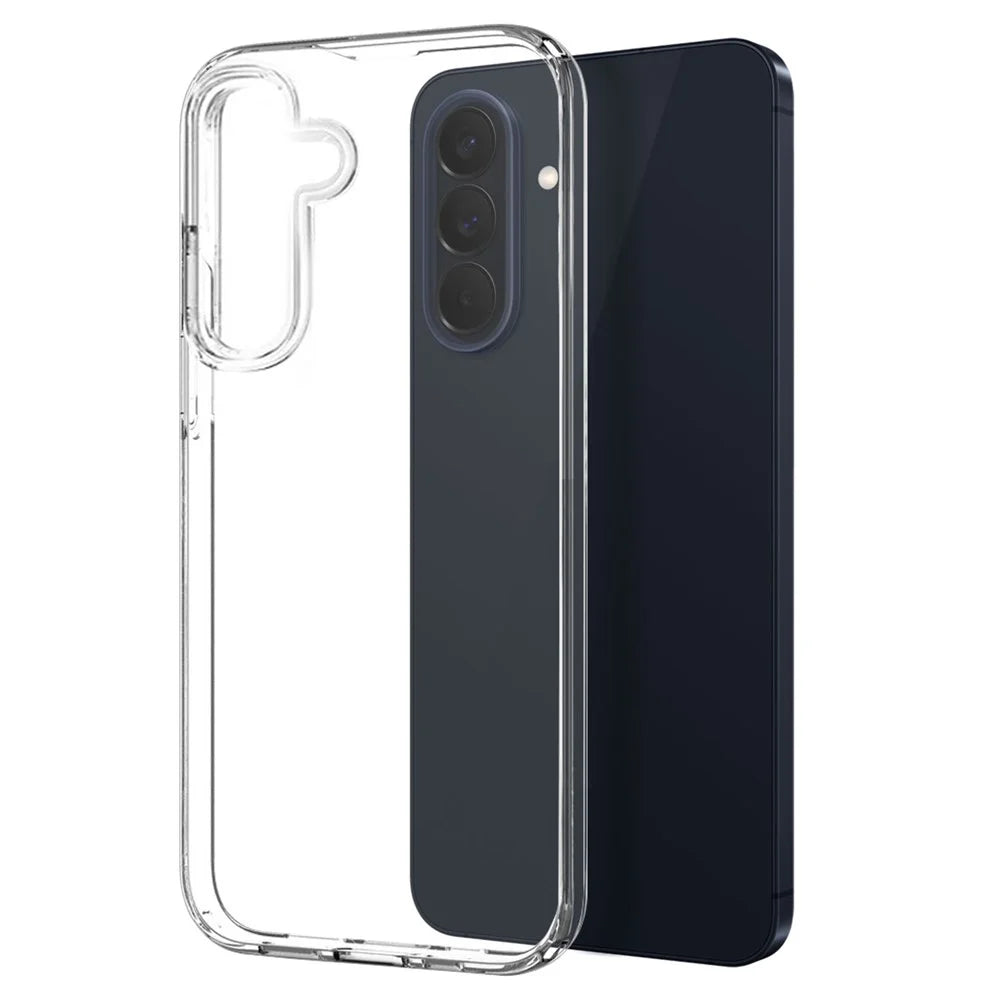 NORTHJO For Samsung Galaxy A57 5G Case Soft TPU Clear Phone Cover with Tempered Glass Screen Protector - Transparent - 2
