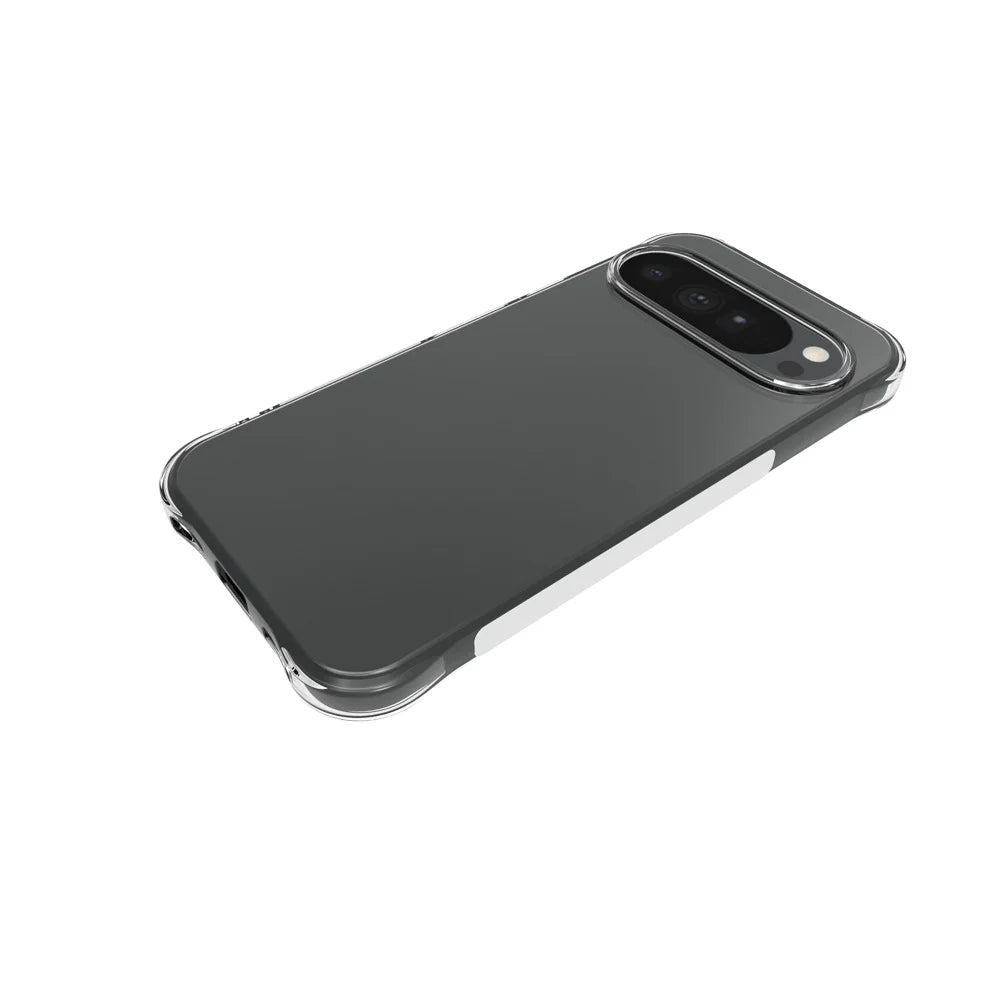 WANLONFENG for Google Pixel 11 Pro XL Case with 2Pcs Tempered Glass Films  WL2 Series  2.0mm TPU Phone Cover (Big Lens Hole) - Transparent - 4