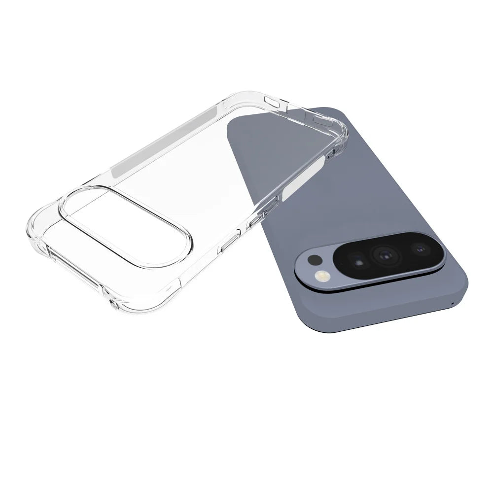 WANLONFENG for Google Pixel 11 Pro Case with 2Pcs Tempered Glass Films  WL2 Series  2.0mm TPU Phone Cover (Big Lens Hole) - Transparent - 5