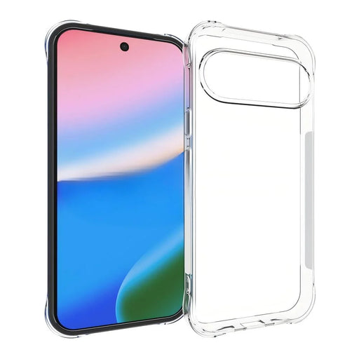 WANLONFENG for Google Pixel 11 Case with 2Pcs Tempered Glass Films  WL2 Series  2.0mm TPU Phone Cover (Big Lens Hole) - Transparent - 2