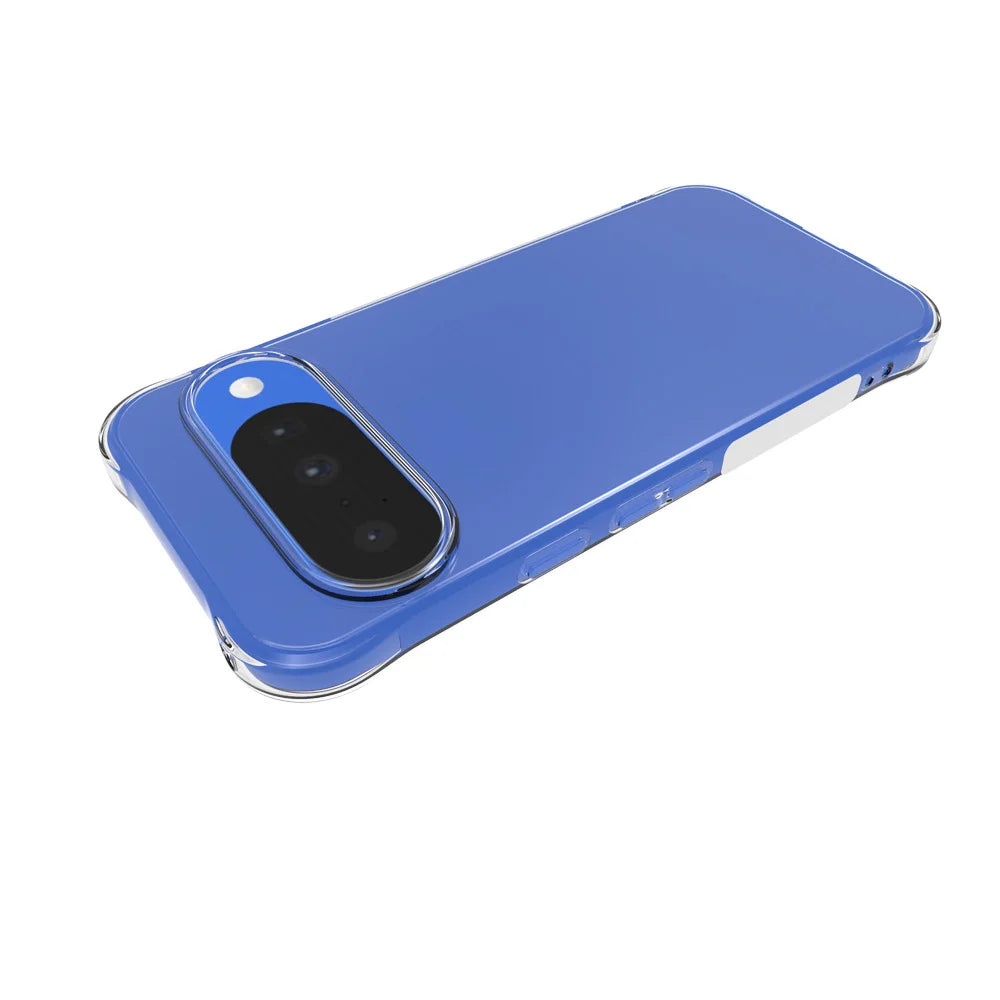 WANLONFENG for Google Pixel 11 Case with 2Pcs Tempered Glass Films  WL2 Series  2.0mm TPU Phone Cover (Big Lens Hole) - Transparent - 3