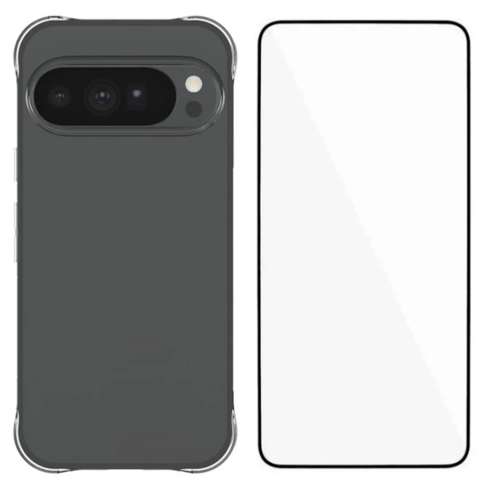 WANLONFENG for Google Pixel 11 Pro XL Case  WL Series 2.0mm Clear TPU Cover with Tempered Glass (Big Lens Hole) - Transparent - 1