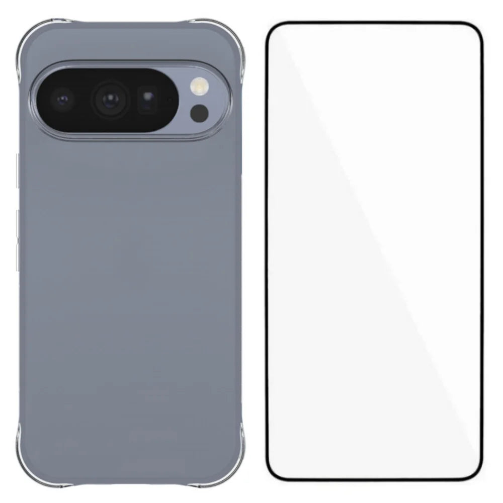 WANLONFENG for Google Pixel 11 Pro Case  WL Series 2.0mm Clear TPU Cover with Tempered Glass (Big Lens Hole) - Transparent - 1