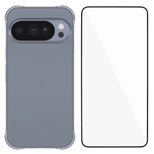 WANLONFENG for Google Pixel 11 Pro Case  WL Series 2.0mm Clear TPU Cover with Tempered Glass (Big Lens Hole) - Transparent - 1