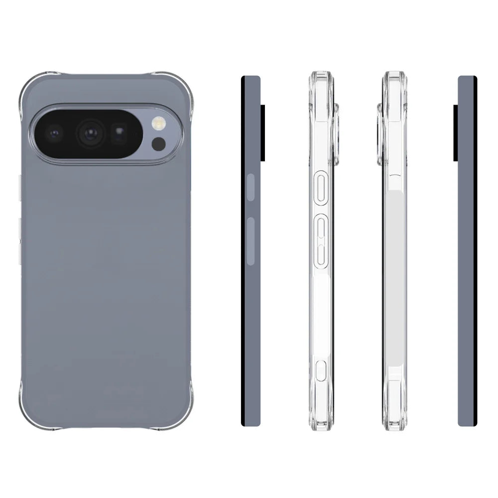 WANLONFENG for Google Pixel 11 Pro Case  WL Series 2.0mm Clear TPU Cover with Tempered Glass (Big Lens Hole) - Transparent - 6
