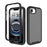 For iPhone 17e / 16e Case Translucent Matte Anti-Fingerprint PC + TPU 2 in 1 Phone Protective Cover - Black - 1