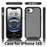 For iPhone 17e / 16e Case Translucent Matte Anti-Fingerprint PC + TPU 2 in 1 Phone Protective Cover - Black - 6