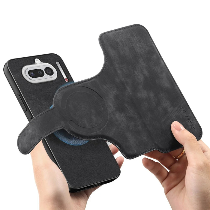 CASENEO MW-03 for Nothing Phone (4a) Magnetic Case Detachable Leather Phone Wallet Cover - Black - 5