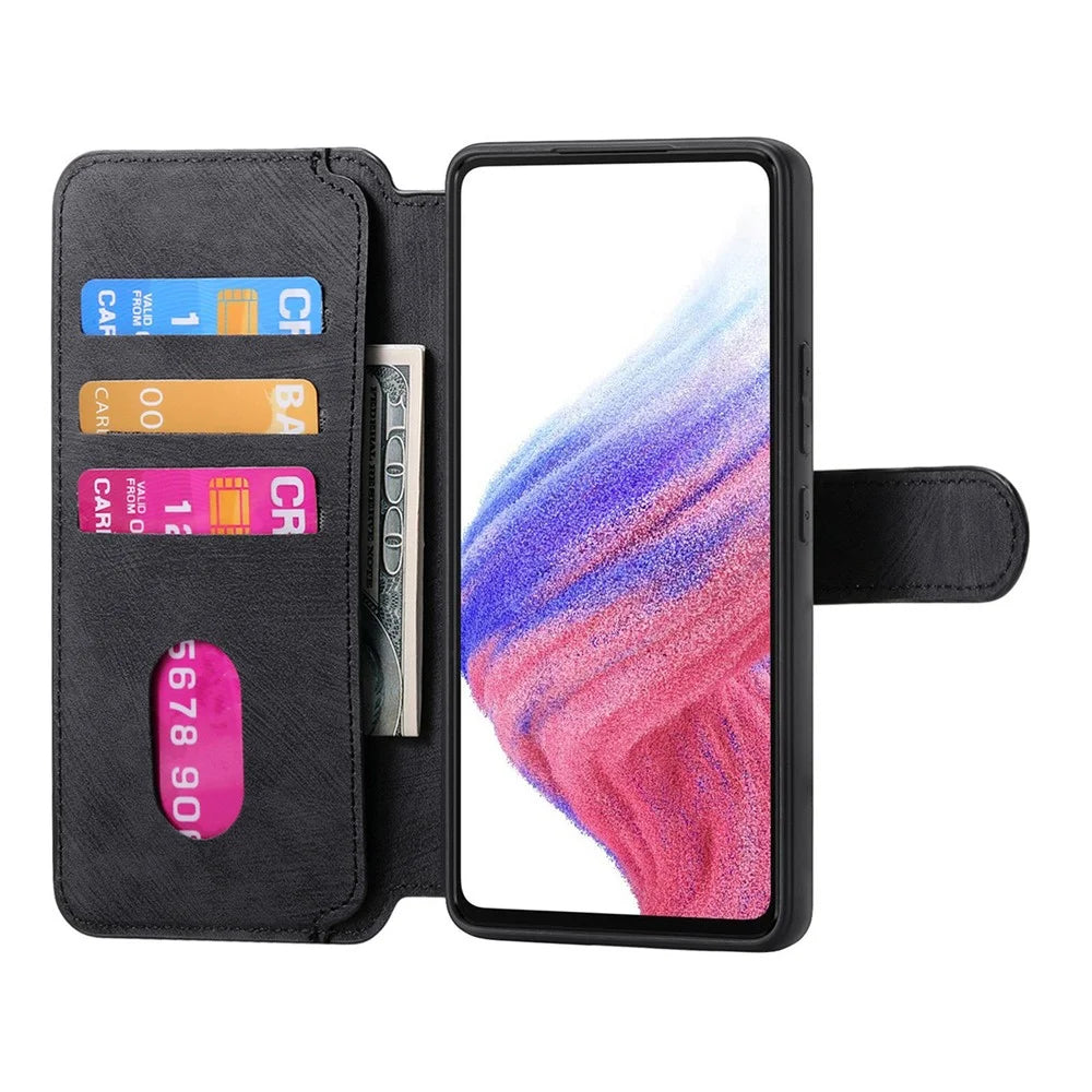 CASENEO MW-03 for Sony Xperia 1 VII Magnetic Case Detachable Leather Phone Wallet Cover - Black - 2