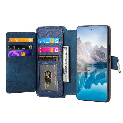 CASENEO MW-02 For Realme 16 Pro+ 5G Case Detachable Magnetic Leather Flip Cover - Blue - 2
