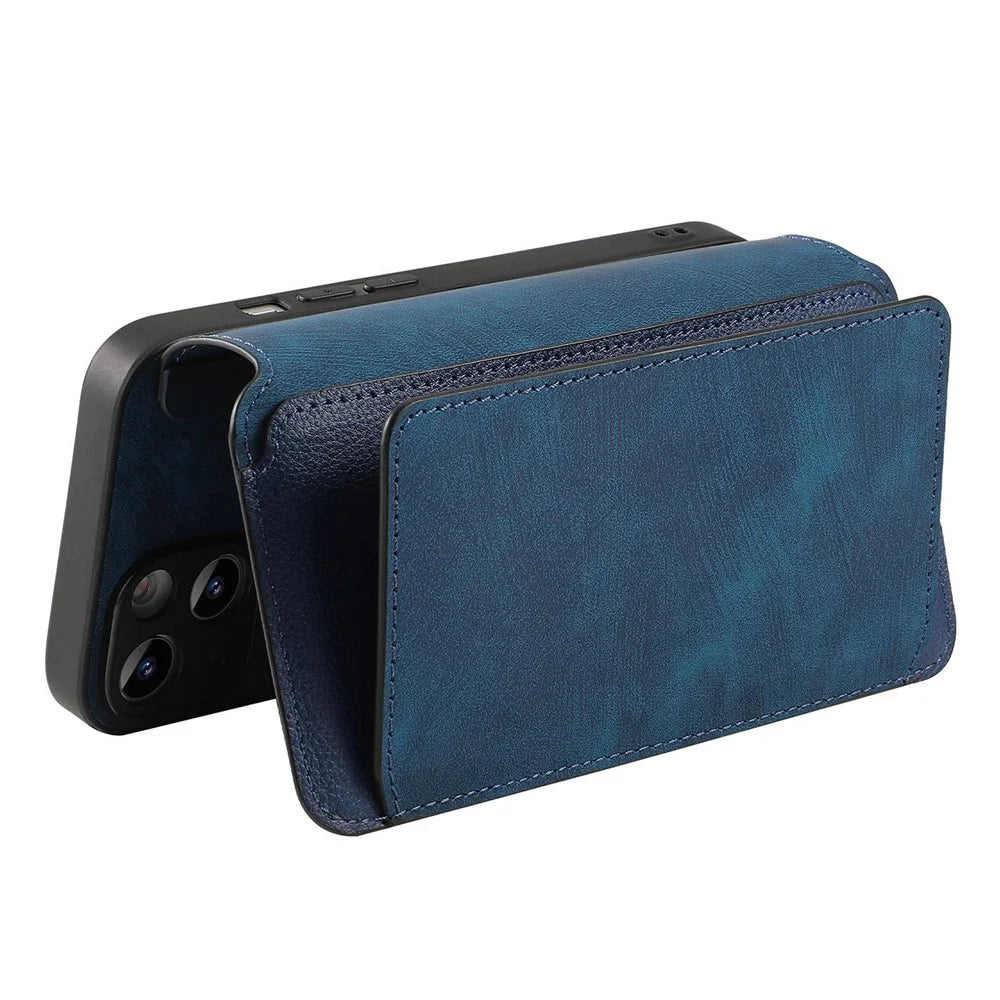 CASENEO MW-02 For Realme 16 Pro+ 5G Case Detachable Magnetic Leather Flip Cover - Blue - 4