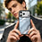 EYCASE For iPhone 17 Pro Max Magnetic Case Marble Pattern TPU + Acrylic Shockproof Phone Cover - Blue Gold Sand Marble Pattern - 5