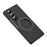 For Samsung Galaxy Z Fold8 Ultra Magnetic Case Ring Kickstand Hard PC Cover with Tempered Glass Screen Film - Black - 2