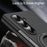 For Samsung Galaxy Z Fold8 Ultra Magnetic Case Ring Kickstand Hard PC Cover with Tempered Glass Screen Film - Black - 6