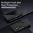 For Samsung Galaxy Z Fold8 Ultra Magnetic Case Ring Kickstand Hard PC Cover with Tempered Glass Screen Film - Black - 7
