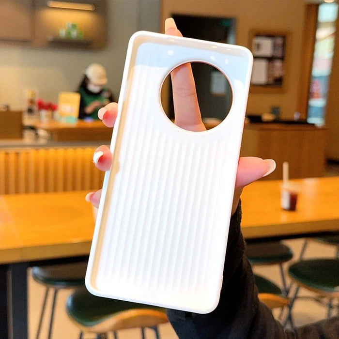 Phone Case For OnePlus Ace 5 5G / Ace 5 Pro 5G / 13R 5G Leather Texture PC + TPU Anti-slip Protective Cover - White - 7