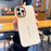 For iPhone 15 Pro Case Leather Texture PC + TPU Anti-slip Protective Phone Cover - White - 1