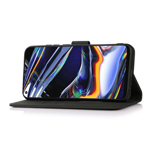 KHAZNEH For OnePlus Nord CE6 Lite 5G  /  Realme P4x 5G Case Anti Scratch PU Leather Wallet Stand Phone Cover - Black - 2