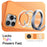For iPhone 16 Pro Max Magnetic Case Ring Holder Kickstand PC + TPU Dual-Layer Protective Phone Cover - Orange - 2