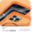 For iPhone 16 Pro Max Magnetic Case Ring Holder Kickstand PC + TPU Dual-Layer Protective Phone Cover - Orange - 4
