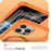 For iPhone 14 Pro Max Magnetic Case Ring Holder Kickstand PC + TPU Dual-Layer Protective Phone Cover - Orange - 4