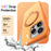 For iPhone 13 Pro Max Magnetic Case Ring Holder Kickstand PC + TPU Dual-Layer Protective Phone Cover - Orange - 3