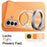 For Samsung Galaxy A37 5G Magnetic Case Ring Holder Kickstand PC + TPU Dual-Layer Protective Phone Cover - Orange - 2