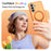 For Samsung Galaxy A37 5G Magnetic Case Ring Holder Kickstand PC + TPU Dual-Layer Protective Phone Cover - Orange - 5