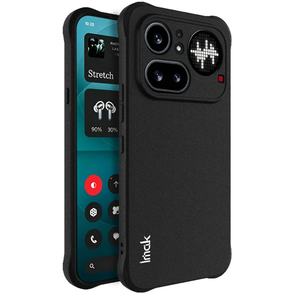 IMAK For Nothing Phone (4a) Pro Case TPU Phone Cover Airbag Shockproof Protection - Matte Black - 1