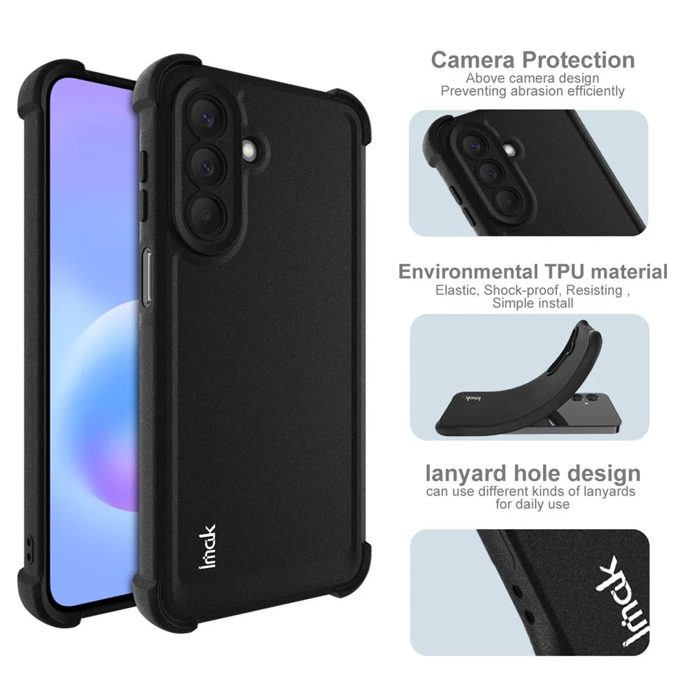 IMAK For Samsung Galaxy M47 5G / A27 5G Case TPU Phone Cover Airbag Shockproof Protection - Matte Black - 7
