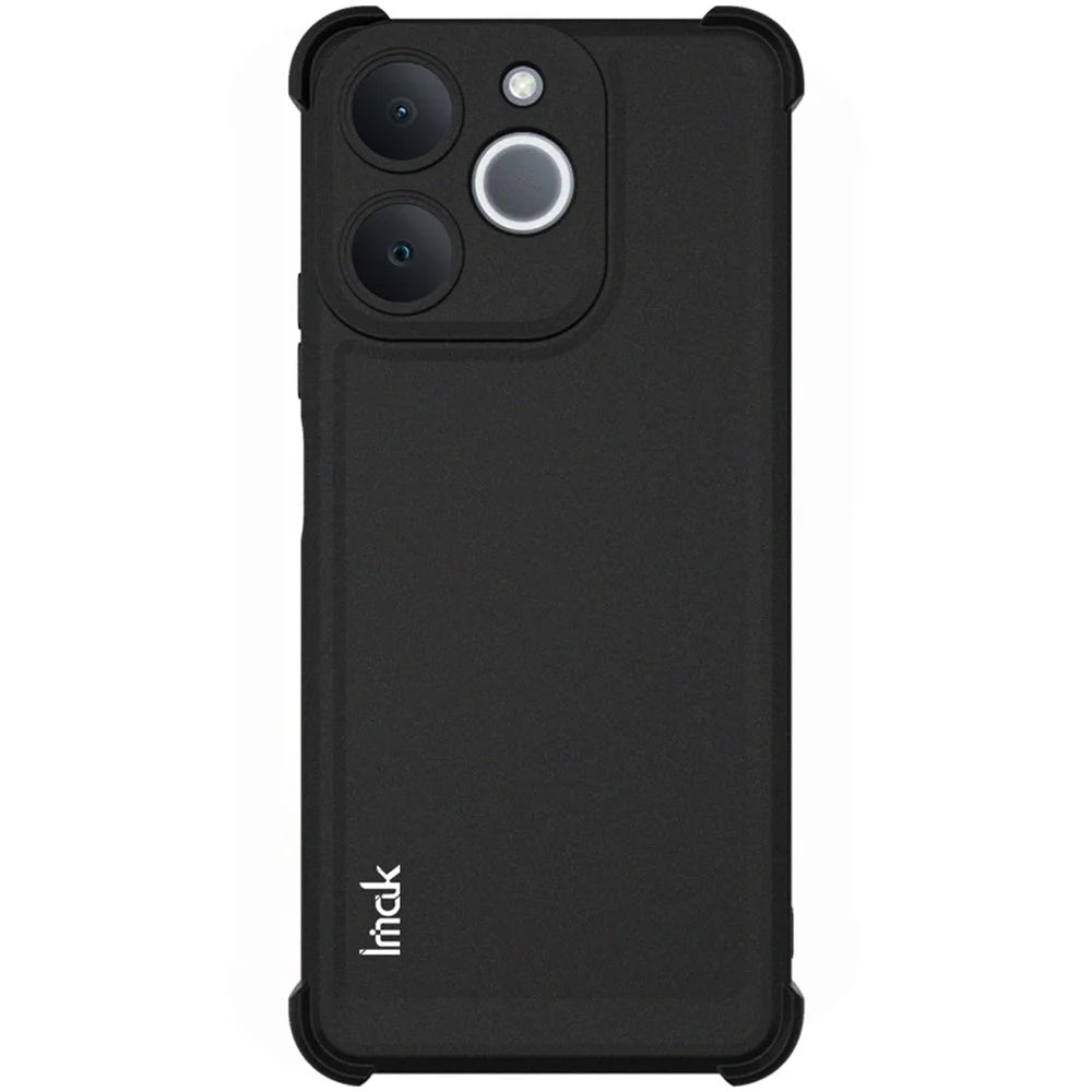 IMAK For Realme Note 70T 4G  /  Note 70 4G  /  Narzo 80 Lite 4G  /  P4 Lite 4G Case TPU Phone Cover Airbag Shockproof Protection - Matte Black - 2