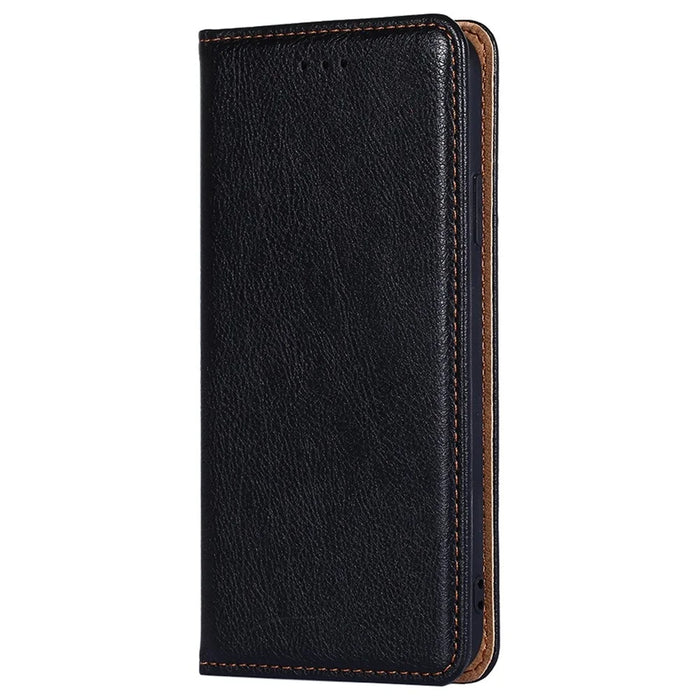 For Nokia X30 5G PU Leather Anti-scratch Phone Case Foldable Stand Wallet Magnetic Auto Closing Cover - Black - 7