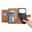For Blackview Wave 7C Case Floral Leaf Pattern Multi Card Slots Zipper Leather Phone Cover with Wrist Strap - Brown - 4