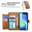 For Blackview Wave 7C Case Floral Leaf Pattern Multi Card Slots Zipper Leather Phone Cover with Wrist Strap - Brown - 6