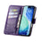 For Blackview Wave 7C Case with Strap Butterfly Pattern PU Leather Wallet Phone Cover - Dark Purple - 2