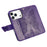 For Blackview Wave 7C Case with Strap Butterfly Pattern PU Leather Wallet Phone Cover - Dark Purple - 4
