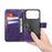 For Blackview Wave 7C Case with Strap Butterfly Pattern PU Leather Wallet Phone Cover - Dark Purple - 5